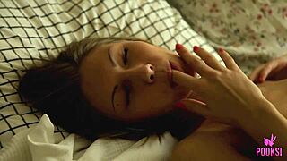 Skinny roxana masturbates with toys, fingering her ass and tits in solo softcore scene