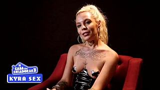 reality show features anal prolapse gape and proctological toys in group lesbian orgy