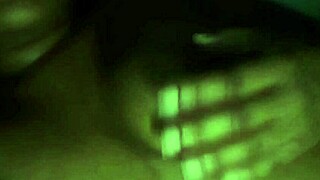 Licking my nipples feels so good at night.