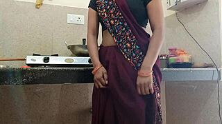 Indian Desi Village Bhabhi Gets Fucked in Kitchen with Clear Hindi Audio