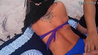 Latina Milf Has Sex On Nude Beach.