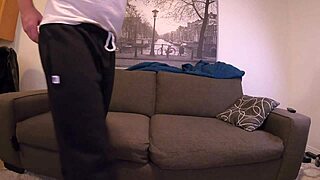 scarlett johnson gagging on cock in deepthroat blowjob, choking for cum