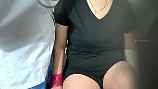 Indian doctor examines lady patient's boobs in hospital