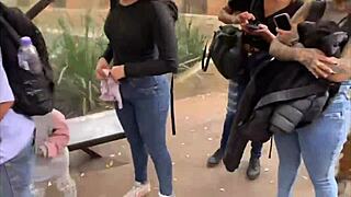 Girls with collars walk sao paulo streets?