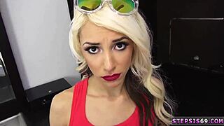 Teen Amateur Gives Blowjob Before Creampie in Suspended Step Sis POV