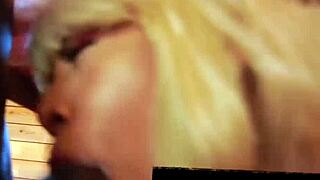 blonde bunny baddie sucks two big cocks in public gazebo 😈