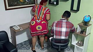 Big Ass Stepmother Licks Natural Tits While Fucking Stepson