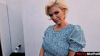 Does classy stepmother strip for visual orgasm?