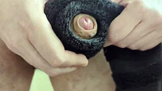 Does This Towel Feel Real? Massive Cumshot