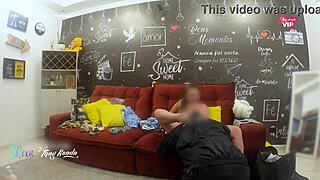 Did she suck the delivery boy while trying on clothes until he came?