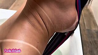 paolla hotwife bends over for monster cock in quickie!