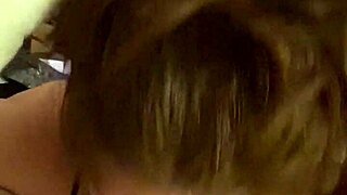 sexy milf gives deepthroat blowjob in pov view