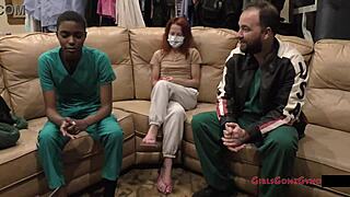 jewel tries on gloves in hospital behind scenes