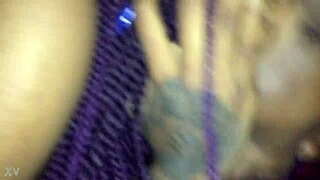 late night session with skinny black teen