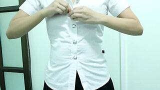 Thai student seduces senior in faculty with squirting passion.