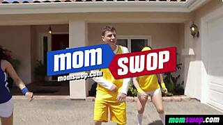 step moms train basketball stepsons in game
