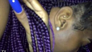 late night session with skinny black teen