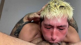 femboy vs stepdaddy in creampie action.