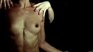 hands explore a dark fantasy with brunette