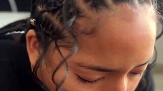 Amateur couple Nysdel gives intense blowjob POV to monster BBC