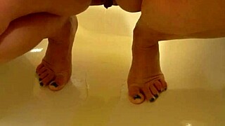 Milf Caresses Anal, Shows Pussy Inside, Pisses