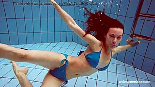 blue bikini tight pussy martina underwater