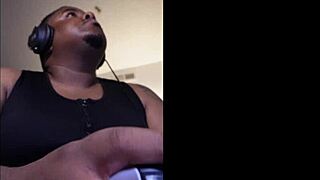 Gamer Enjoys Solo Session With Handjob And Orgasm.