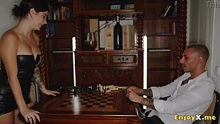 sexy spanish valkiria lapiedra gets her taut ass plowed on chess table
