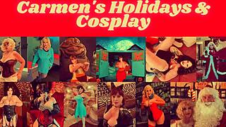 What if cock-sucking Christmas cougar Carmen Angel gets deepthroat vibes with a vibrator?