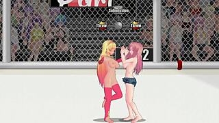 princess vivian fights paris in street wrestling catfight