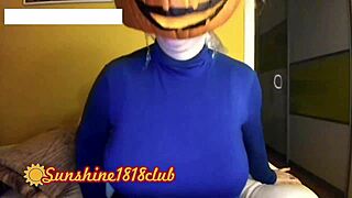 happy halloween pervs, big boobs pumpkin cam recorded on 10 31 in casual narrative style