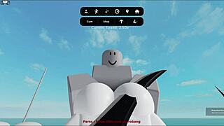 oh man, this emo slut's getting pounded hard in her big ass and tits in that roblox condo