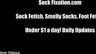 Bury your nose deep in my stinky socks, you naughty foot slave! 🧦😈