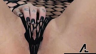 Oh wow, Lily Lane in fishnets gets her pussy fucked hard by Alex Legend until he sperms all over!