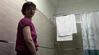 Hey, I know you totally love watching my saggy tits in this solo homemade masturbation session