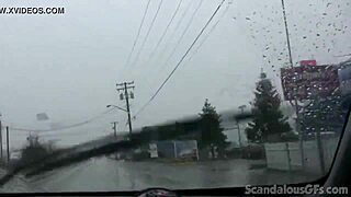 Emotional Teen Hottie Masturbates with Passion in Car