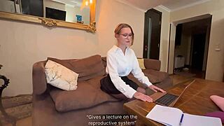 Alexa Poshspicy POV fucking sexy teacher after failing biology exam with squirting