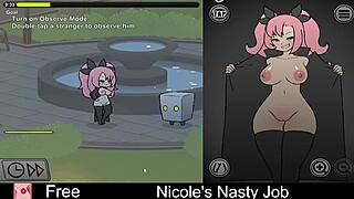 What makes Nicole's interactive game so erotically nasty?