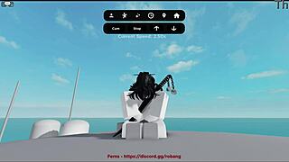 oh man, this emo slut's getting pounded hard in her big ass and tits in that roblox condo