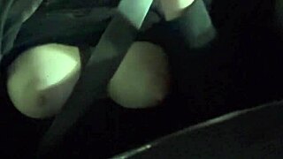 italian milf artemisia love flashes big boobs while driving