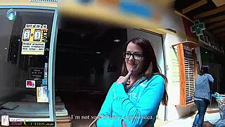 I got so horny at the mall, this shy tenn girl let me pick her up for public fun