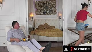 21 sextreme features sexy busty housekeeper nelly kent taking good care of an old man