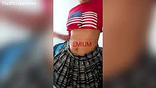 A woman was using TikTok. The camera recorded a preview session.