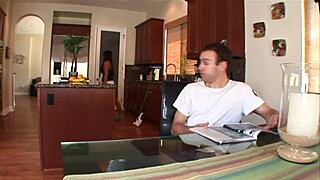 Do you want to anal fuck the hairy pussy cleaning lady in kitchen?