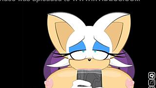 Rouge interrupts Shadow for a big cock sucking moment in extra secret scene