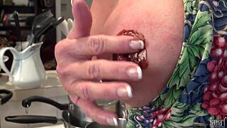 Mature Housewife Kitchen Uniform Big Tits