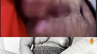 so this guy unleashes a huge cum tribute on the hot latina milf with her dildo toy