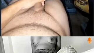 so this guy unleashes a huge cum tribute on the hot latina milf with her dildo toy