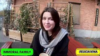 felicia vinas devours cock and cum in budapest