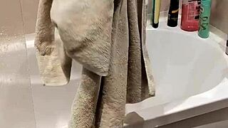 hey step into my fantasy where i spy on her steamy shower with those big tits glistening wet